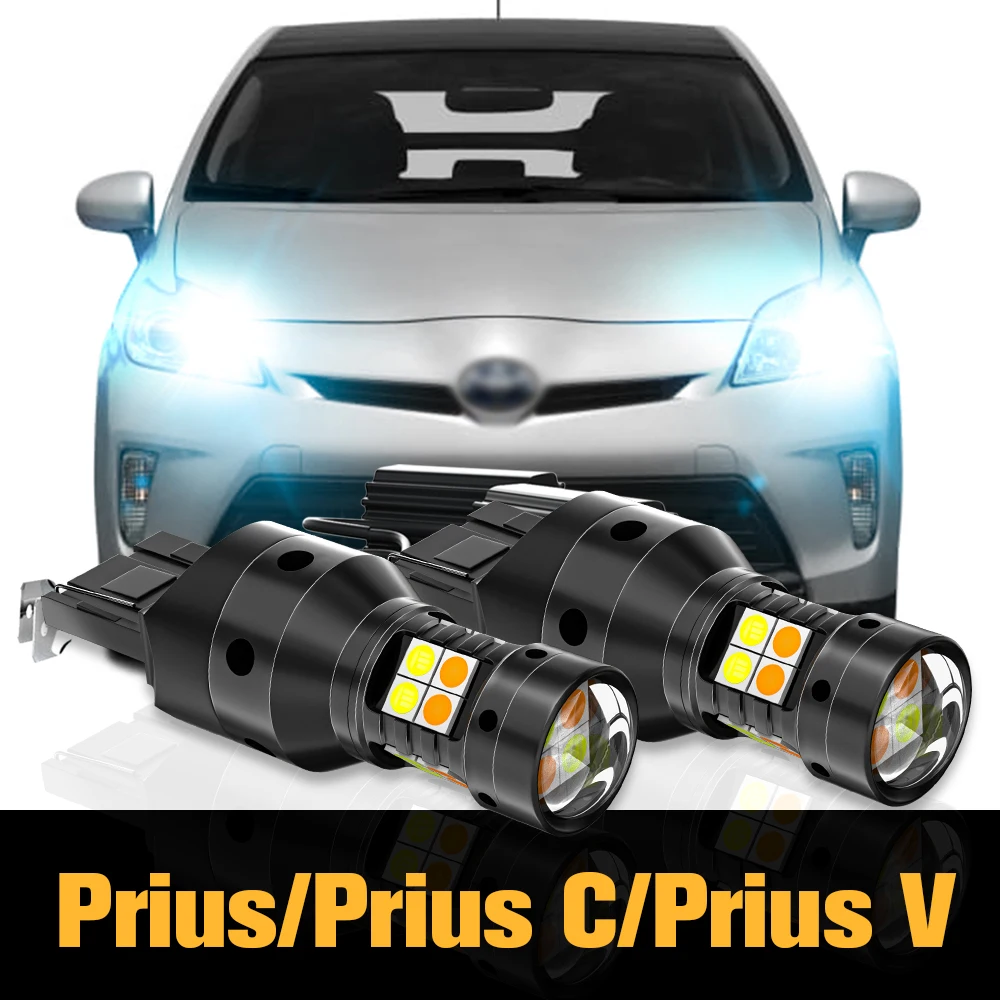 

"2pcs Canbus LED Dual Mode Turn Signal+Daytime Running Light DRL Accessories For Toyota Prius C V 2003-2019 2011 2012 2013 2014"