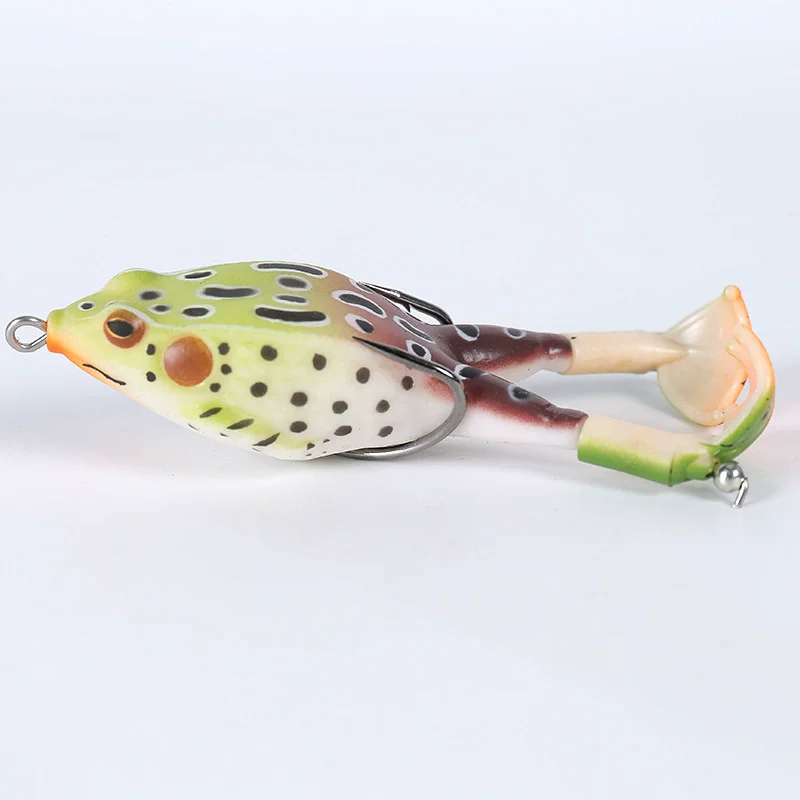 1pc Top Wasser Bass Angeln Lockt Weichen Frosch Doppel Propeller Beine Süßwasser Köder für Bass Snakehead Hecht – Detail 6