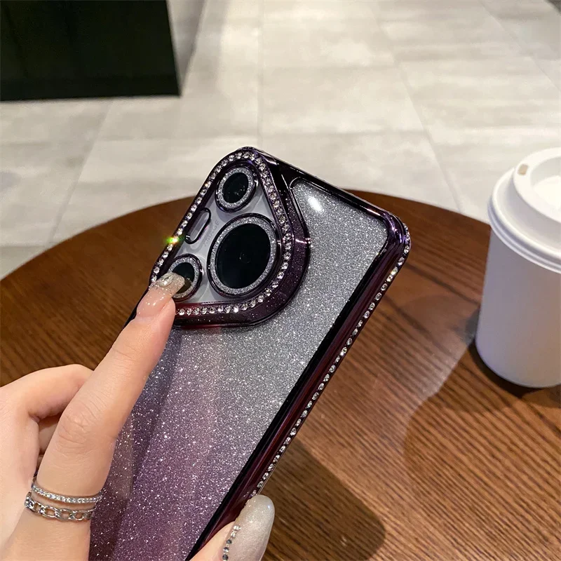 Luxurious Diamond-Infused Sparkling Protective Phone Cover