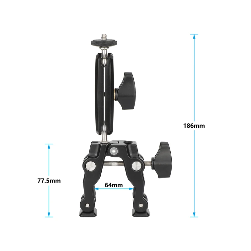 Multi-function Super Clamp with 3.5" Ball Head Magic Arm for GPS Phone Monitor V