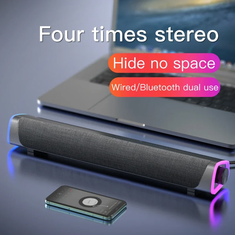 Niye 有線 USB + ワイヤレス Bluetooth コンピュータスピーカー