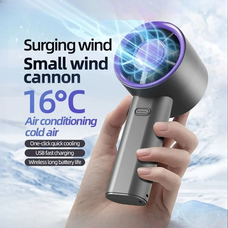 냉각용 휴대용 팬 소형 바람대포 USB 고속 충전 긴 배터리 수명 가정 사무실 야외 여행 일상 사용을 위한 휴대용