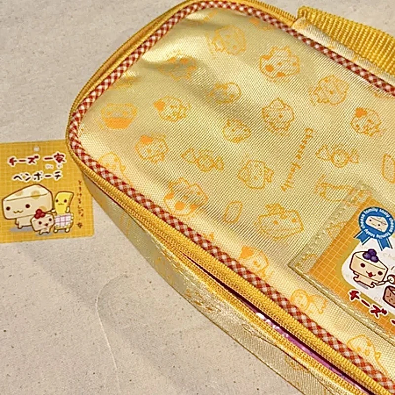 Astuccio per matite per famiglie di formaggi Astucci per matite scolastici carini Kawaii per bambini Borse per riporre penne grandi per matite - immagine 4