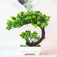 Crescent Style Bonsai Simulation Plant Thousand Layer Flower Bonsai Home Decoration Fake Floral Creative Gift Ornaments 4