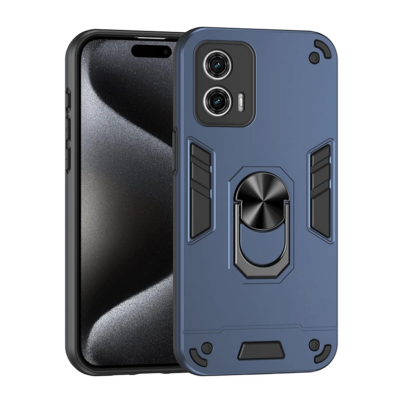 Enhanced Protective Armor Case with Ring Stand and Camera Lens Guard