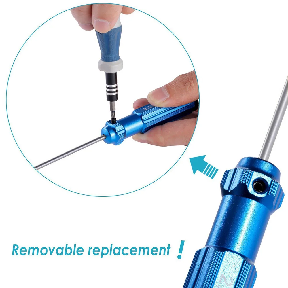 RC Tools Sechskantschraubendreher, gehärtet, titanbeschichtet, 1-teiliger 1,5 2,0 2,5 3,0 mm Schraubendreher für Hubschrauberspielzeug – Detail 6