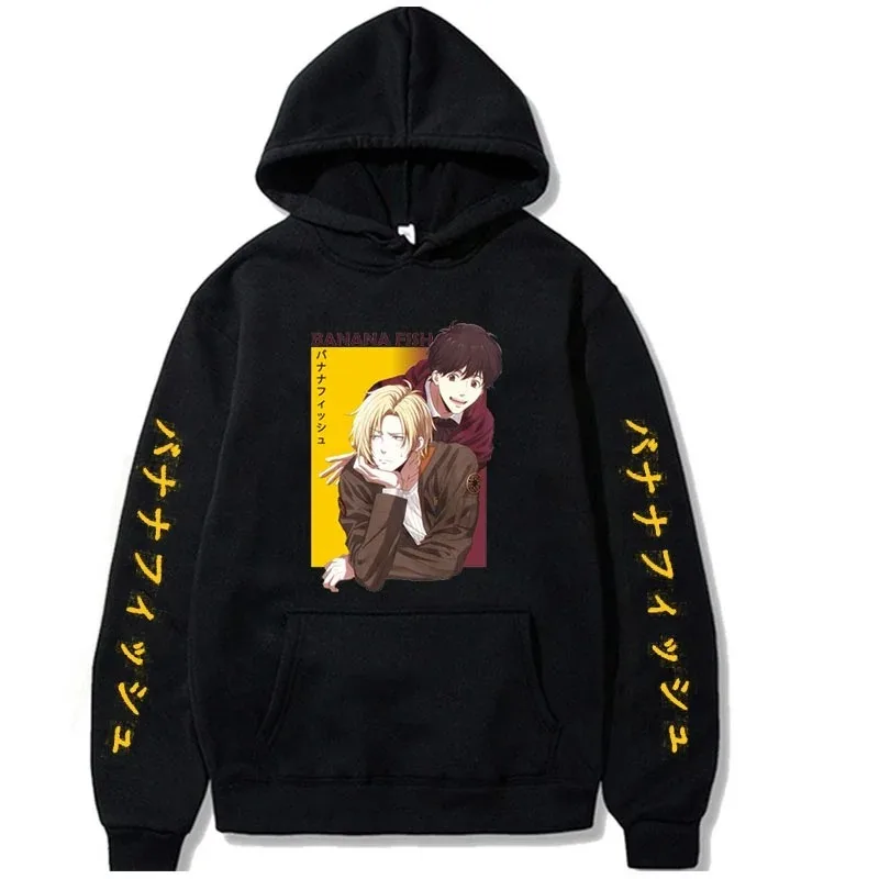 

New Japan Hot Banana Fish Anime Hoodies Men/women Fashion Harajuku Sweatshirt Pullover Plus Size Streetwear tracksuit