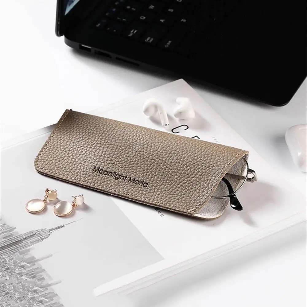 Tragbare Hülle weiche Schutzhülle Abdeckung Brille Tasche Sonnenbrille Fall Box Lesebrille Tasche Brillen schutz Pu Leder – Detail 12