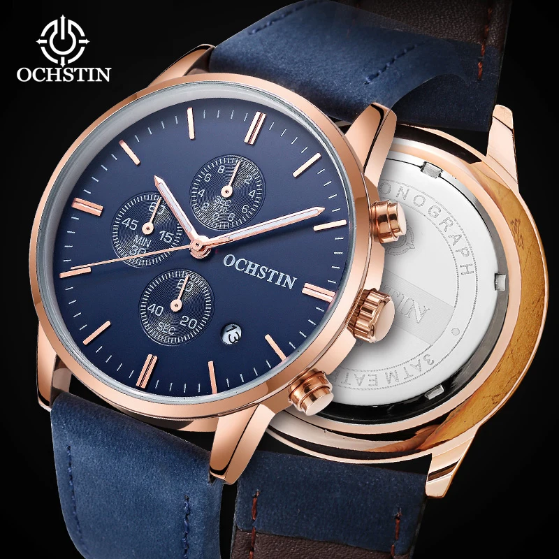 

OCHSTIN Top Brand New Sport Men Quartz Wrist Watch 42MM Military watch Luxury Chronograph 30M Waterproof Men Clock reloj hombre