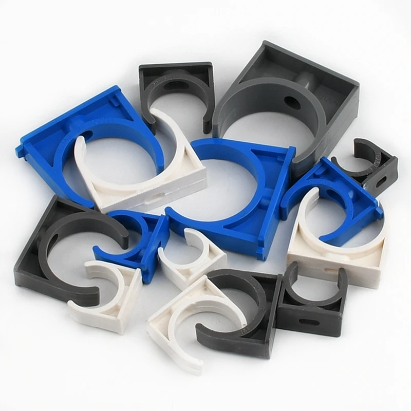 5-50Pcs 20/25/32/40/50/63/75-110mm PVC Pipe Clamp Fixed U-type Clip Water Pipe Support Garden Irrigation System Tube Fittings pvc pipe fittings