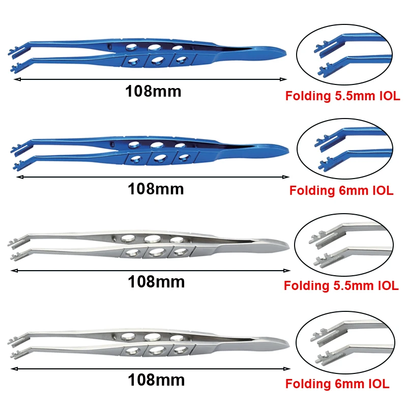 AutoclavableLensFoldingForcepsOphthalmicForcepsTweezersStainless