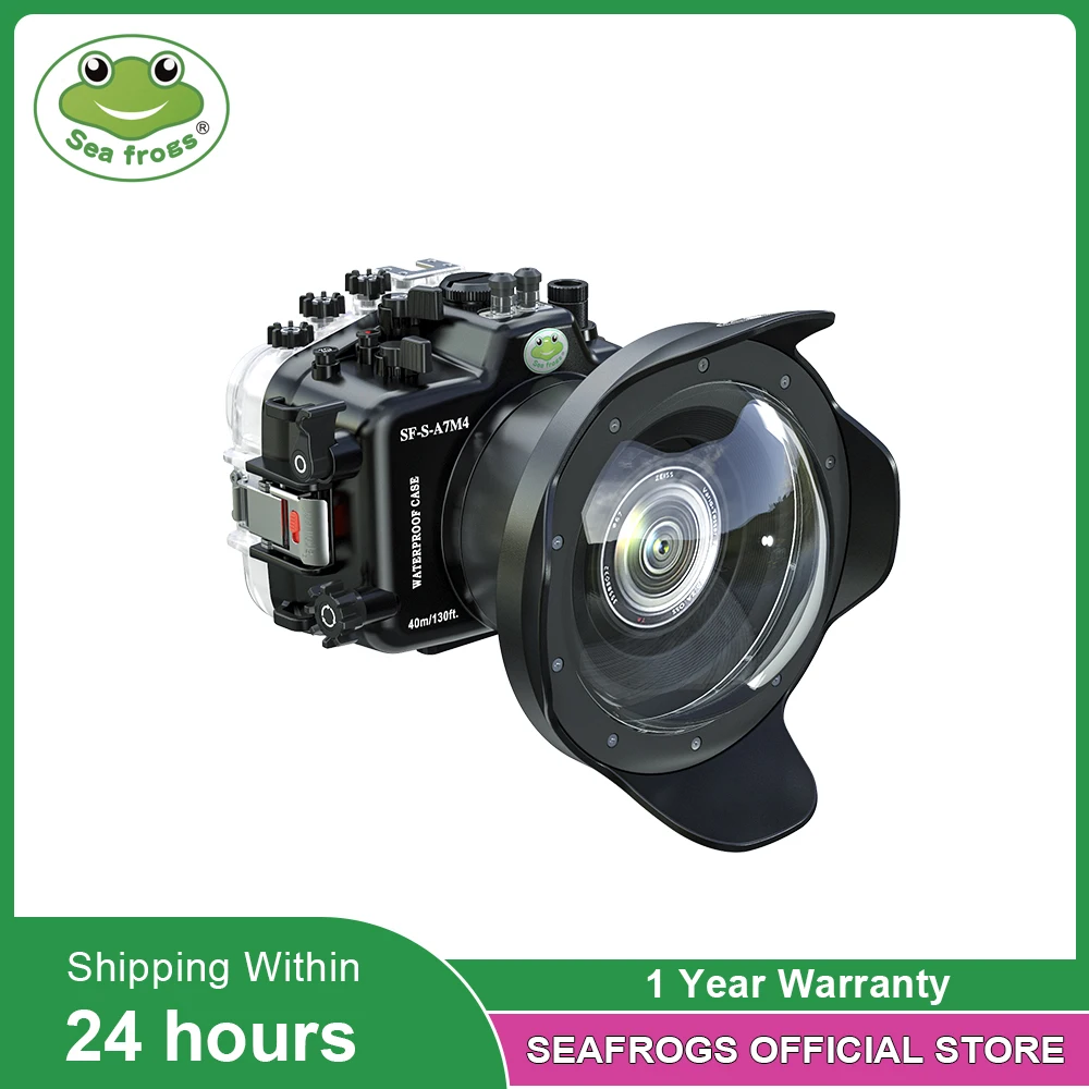 Seafrogs 수중 다이빙 케이스, 돔 포트 어안 카메라 케이스,  A7M4 A7IV 사진 장비, 40 미터 방수