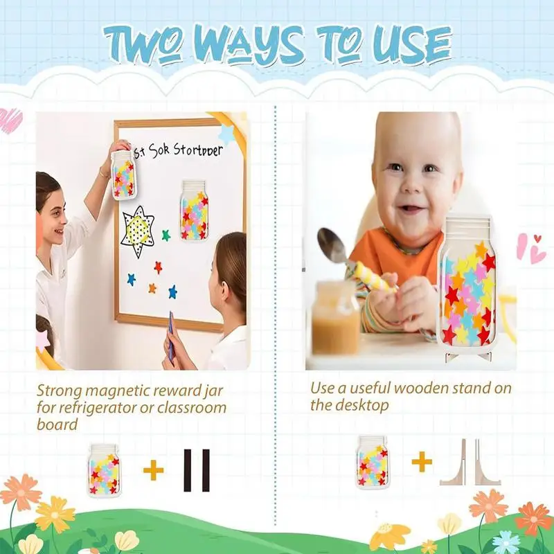 Pot De Récompense De Comportement, Pot De Récompense Avec Ensemble De Cœurs, Tableau De