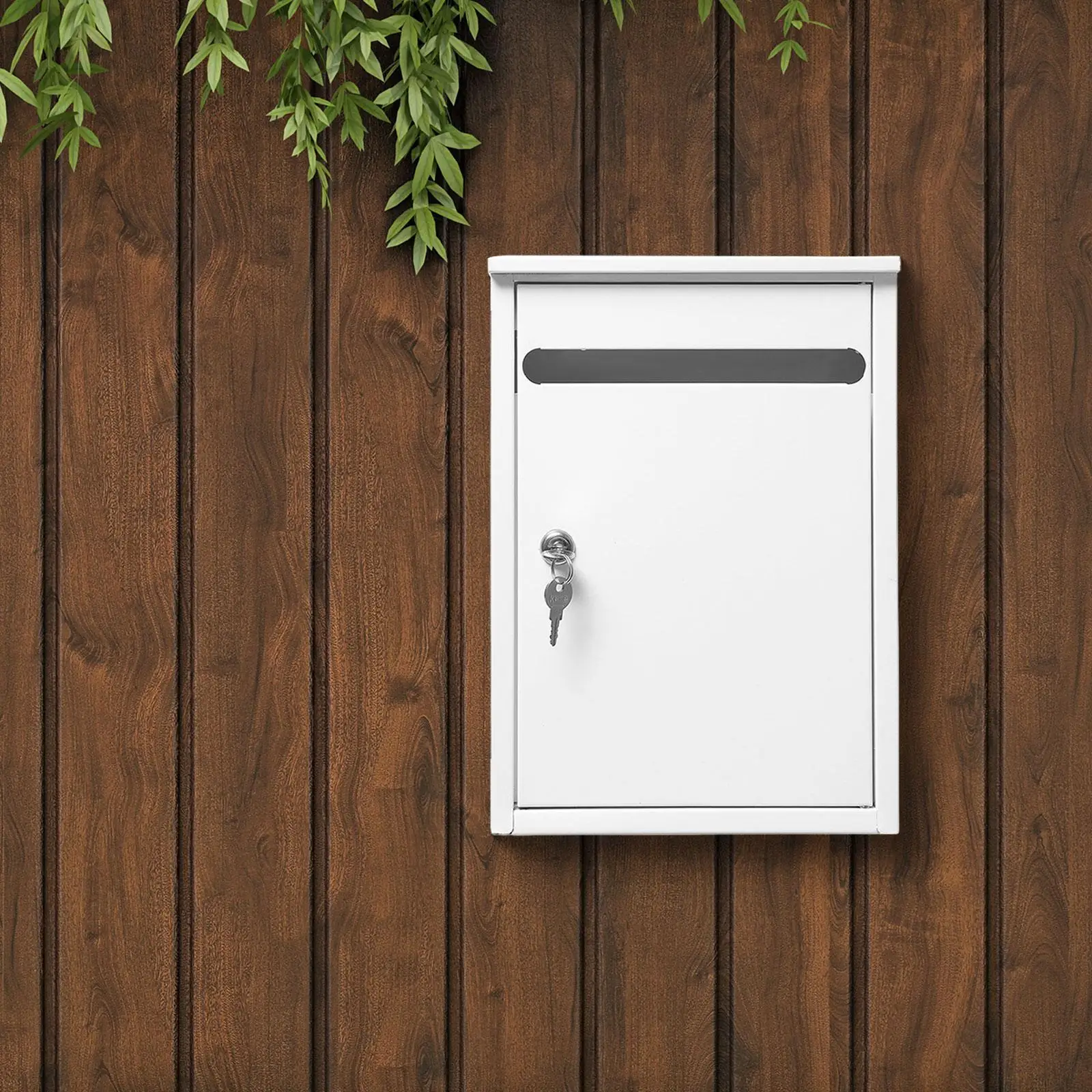 Wall Mount Lockable Mailbox Heavy Duty Package Drop Family Residence Rust Resistant Decorative Office Building Large Drop Box