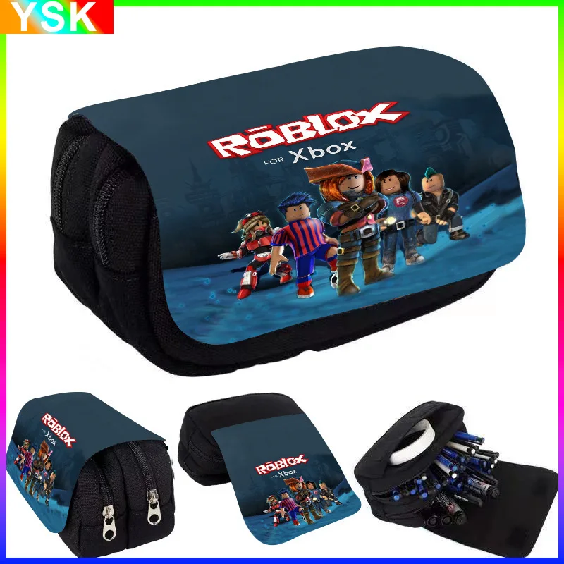 ROBLOX Pencil Case Stationery Box Game Peripheral Pencil Case Stationery Pen Storage Bag Pen Pencil Multi-layer Large Capacity