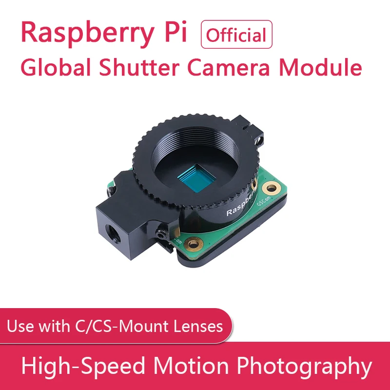 Raspberry Pi Original Global Shutter Camera Module, Supports C/CS mount