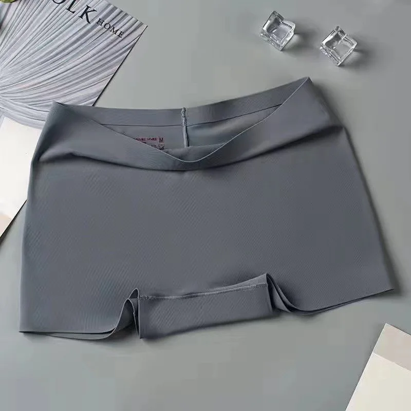 Women's Ice Silk Traceless Underwear Pure Cotton Crotch Antibacterial Flat Corner Safety Pants