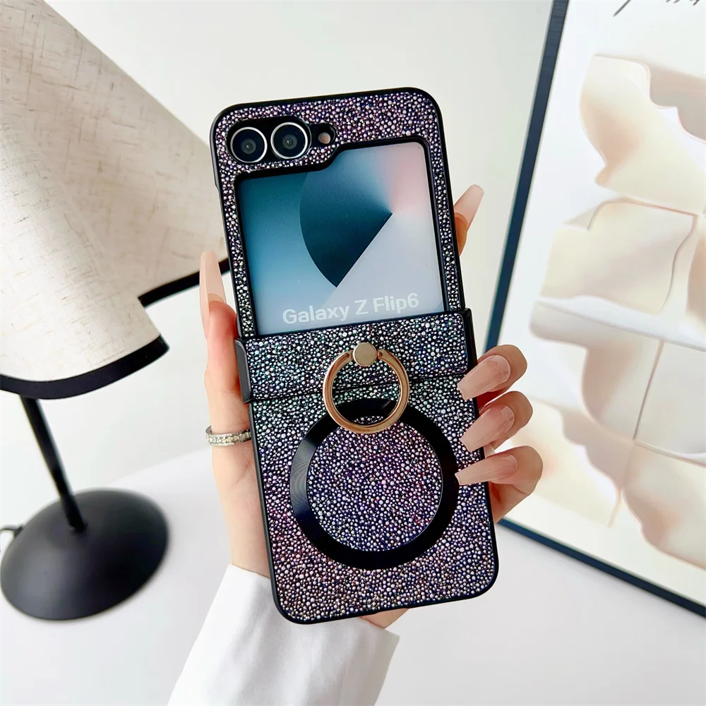 Magnetic Stand Shockproof Case with Magsafe Ring Holder and Wireless Charging Support