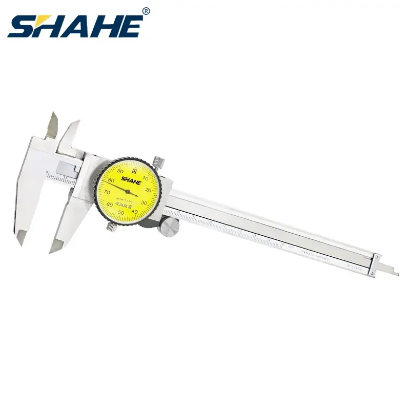 SHAHE Metric Gauge Dial Caliper 0-150 mm/0.01mm Double Shock-proof Stainless Steel Precision Vernier Caliper Gauge