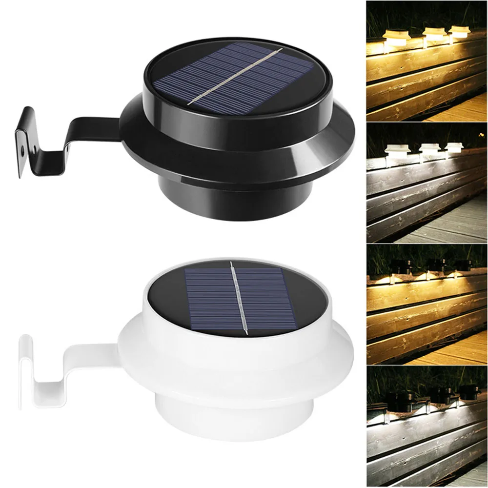 

Waterproof Solar Wall Light 3LED Railing Outdoor Decoration Lamp For Eaves Courtyard Garden Wall Fence Sink Landscape Lantern