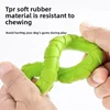Dog Chew Toy TPR Teeth Cleaning Pet Toys For Small Medium Large Dogs Interactive Bite Resistant 3 Ring Tug Dog Toy Pet Supplies 5