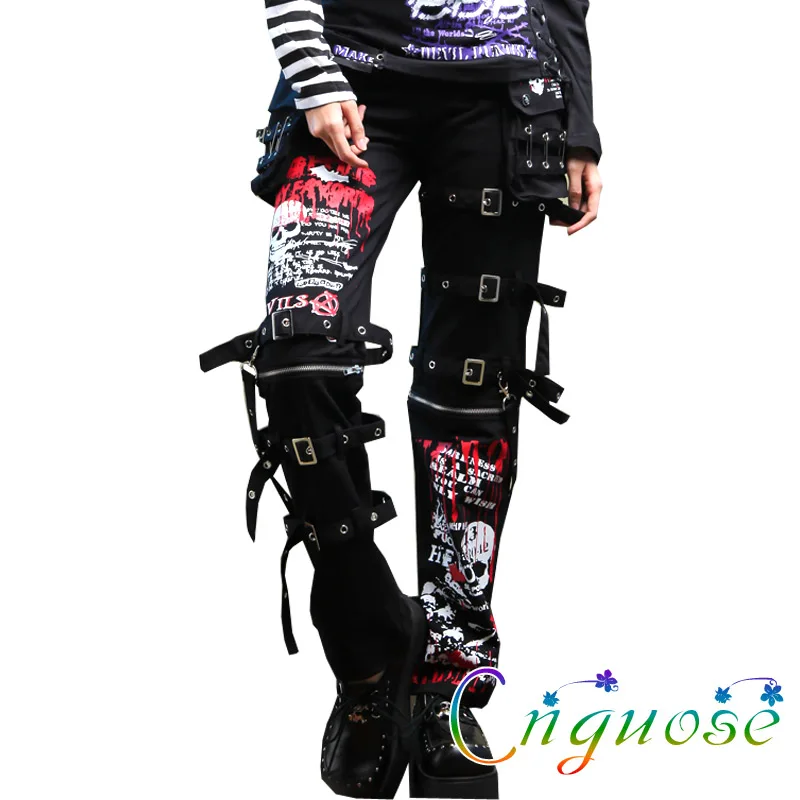 Y2k Jeans Pants Men Men's Jeans Punk Retro Skull Pattern Skeleton Gothic kill Matt Rock Printing Graffiti Straight Pants Neutral ink graffiti print men denim jeans pants american retro trend ins vibe men s clothing wide leg hip hop rock punk gothic patalon