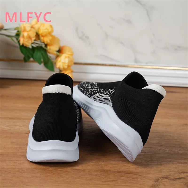Sneakers Soft Soles Breathable Elastic Socks Women's Shoes Knitted Comfort Lightweight Casual Shoes Women's Shoes