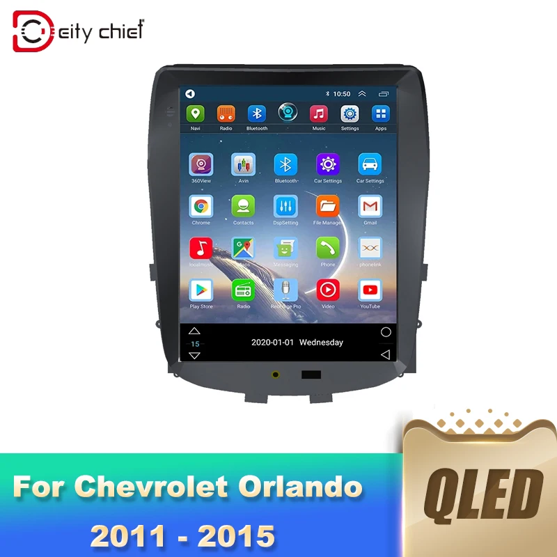 Автомагнитола для Chevrolet Orlando 2011-2015 сенсорный экран в стиле Тесла мультимедийный