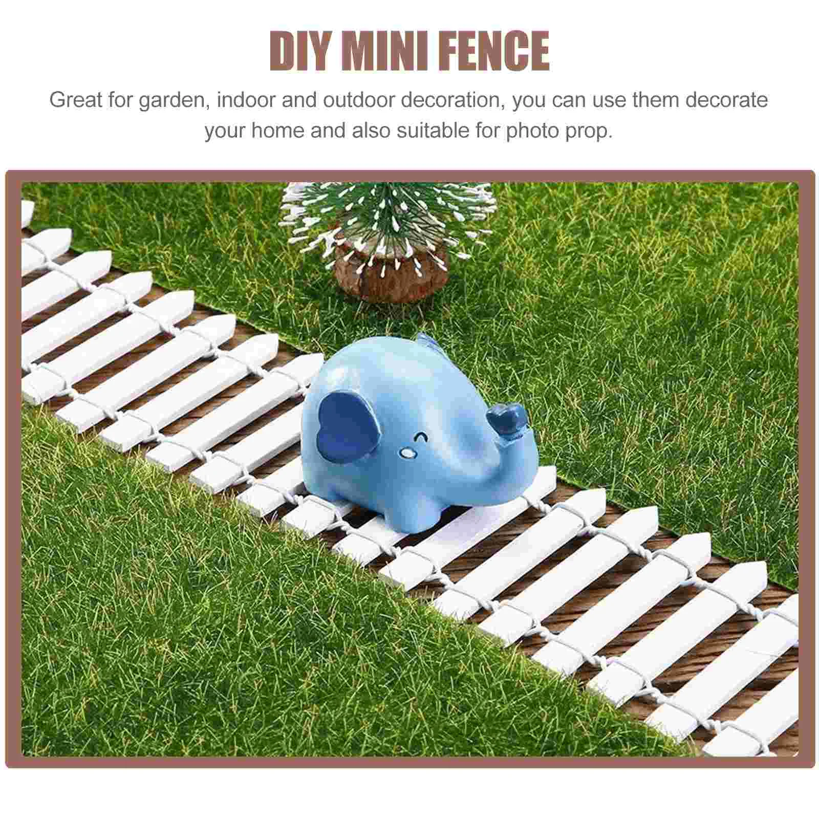울타리 미니 장식 동물 놀이방 수동 장면 장식 미니어처 모델, 나무 다리미 마이크로 조경 DIY