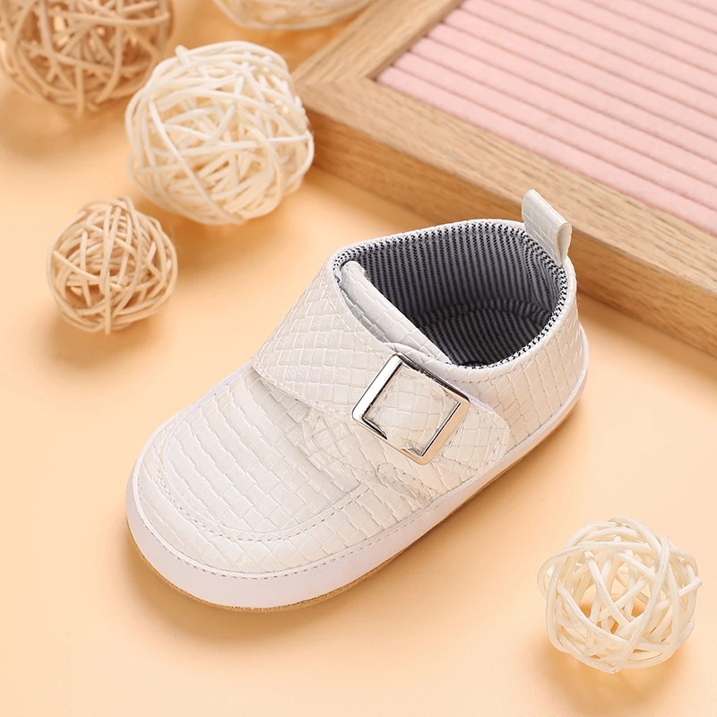 Baby Shoes Newborn Boy Girl Solid Color First Walker PU Leather