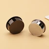 Jewelry Storage Box Gemstone Box Metal Plating Glass Cover Transparent Round Rotating Surface Bare Stone Diamond Display Box 3