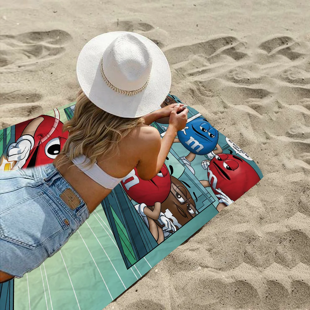 M&M's Chocolate Nutella Bottle Big Microfiber Beach Towels Quick Dry Towel Sand Beach Towels Pool Towel for Travel Swim Pool 3