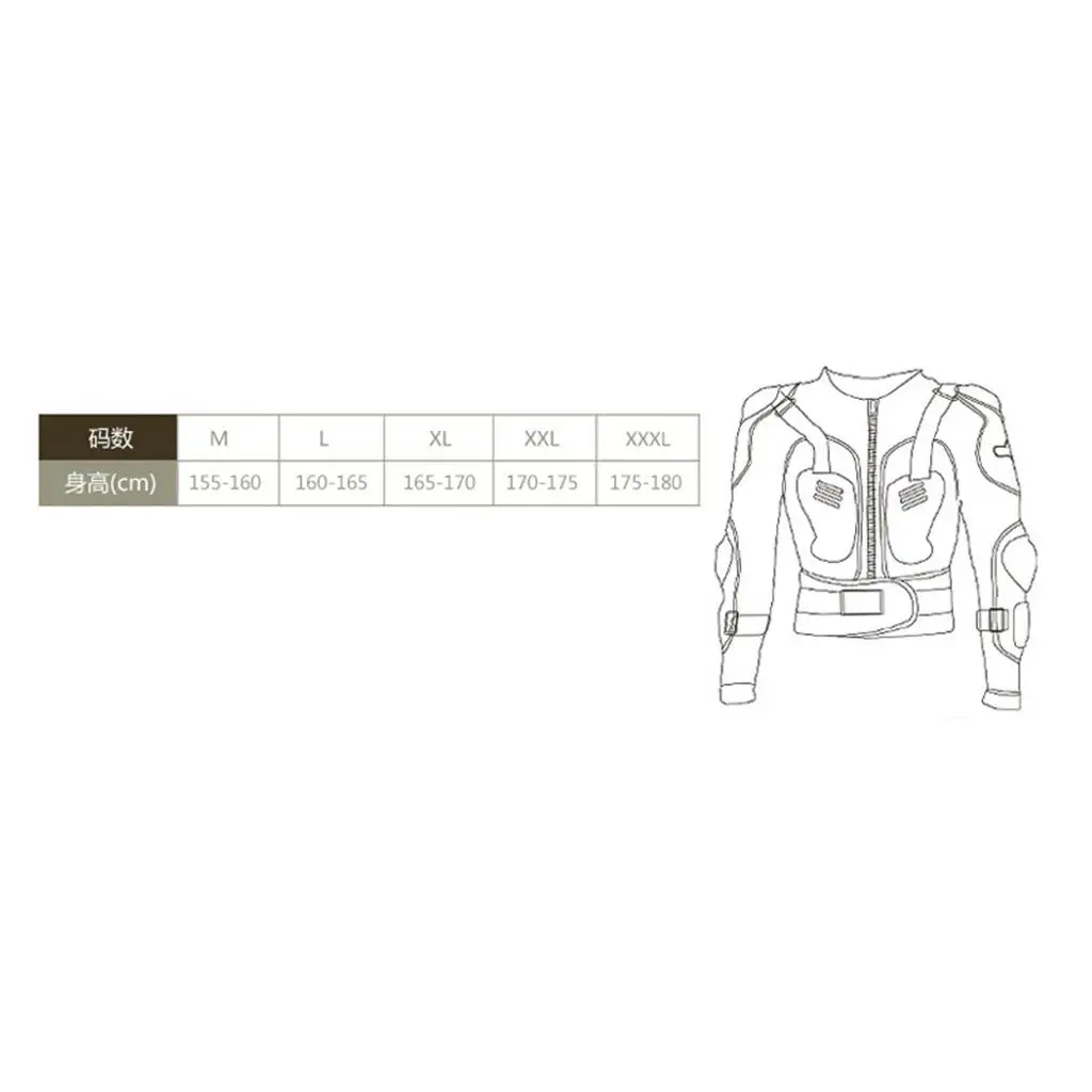 오토바이 보호 갑옷 강화된 가슴 척추 등 팔꿈치 어깨 보호 재킷 크로스컨트리 바이킹용