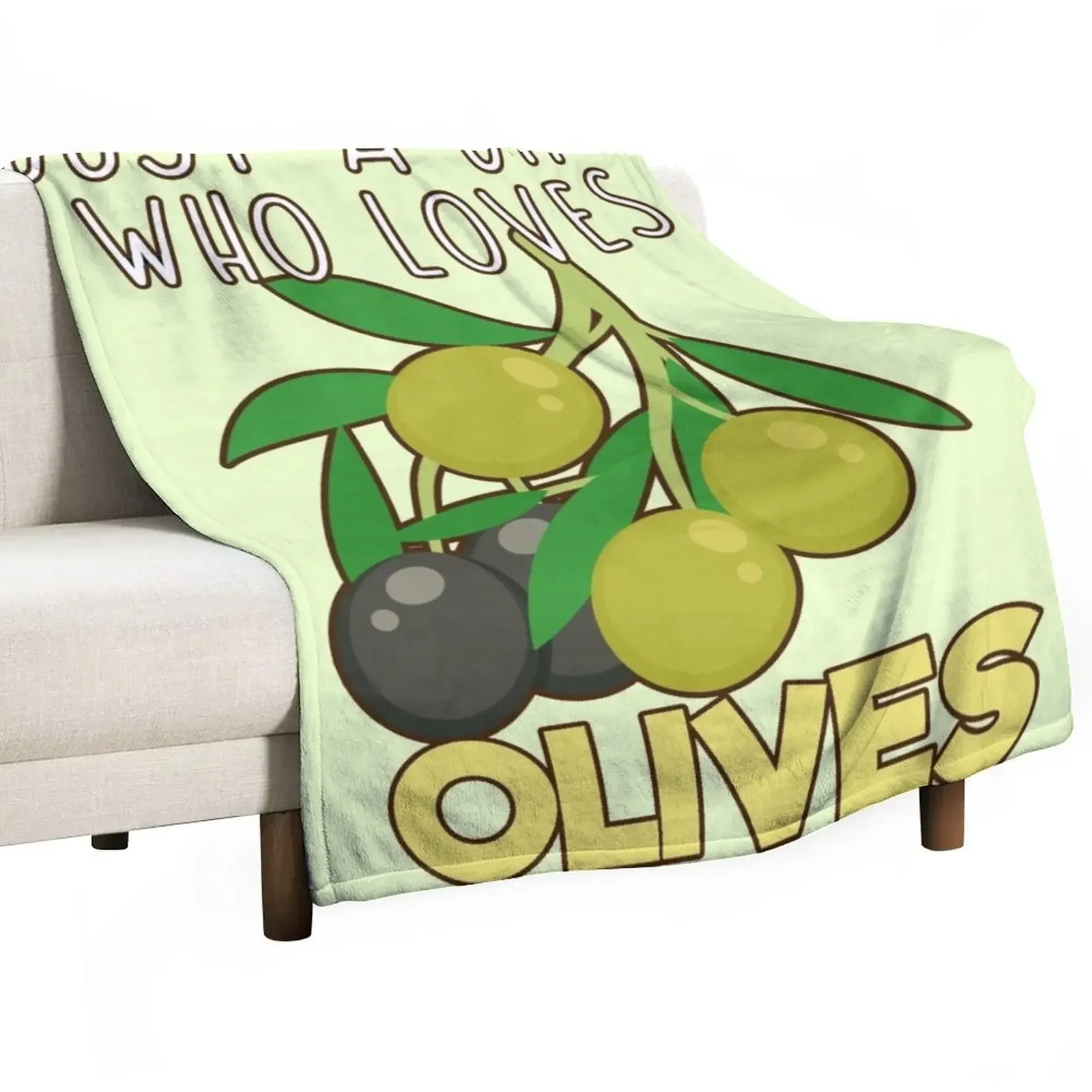 

Just A Girl Who Loves Olives. Throw Blanket Hairy Designers Bed Fashionable warm for winter Blankets