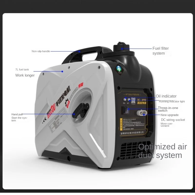 Gasoline Portable Parking Generator 24V Silent Air Conditioner With On-board Self-starting And Self-stopping