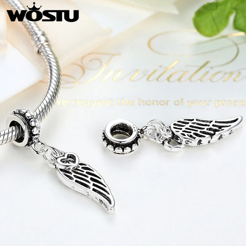 Angel Wing Heart Charm – Vintage Remembrance Jewellery