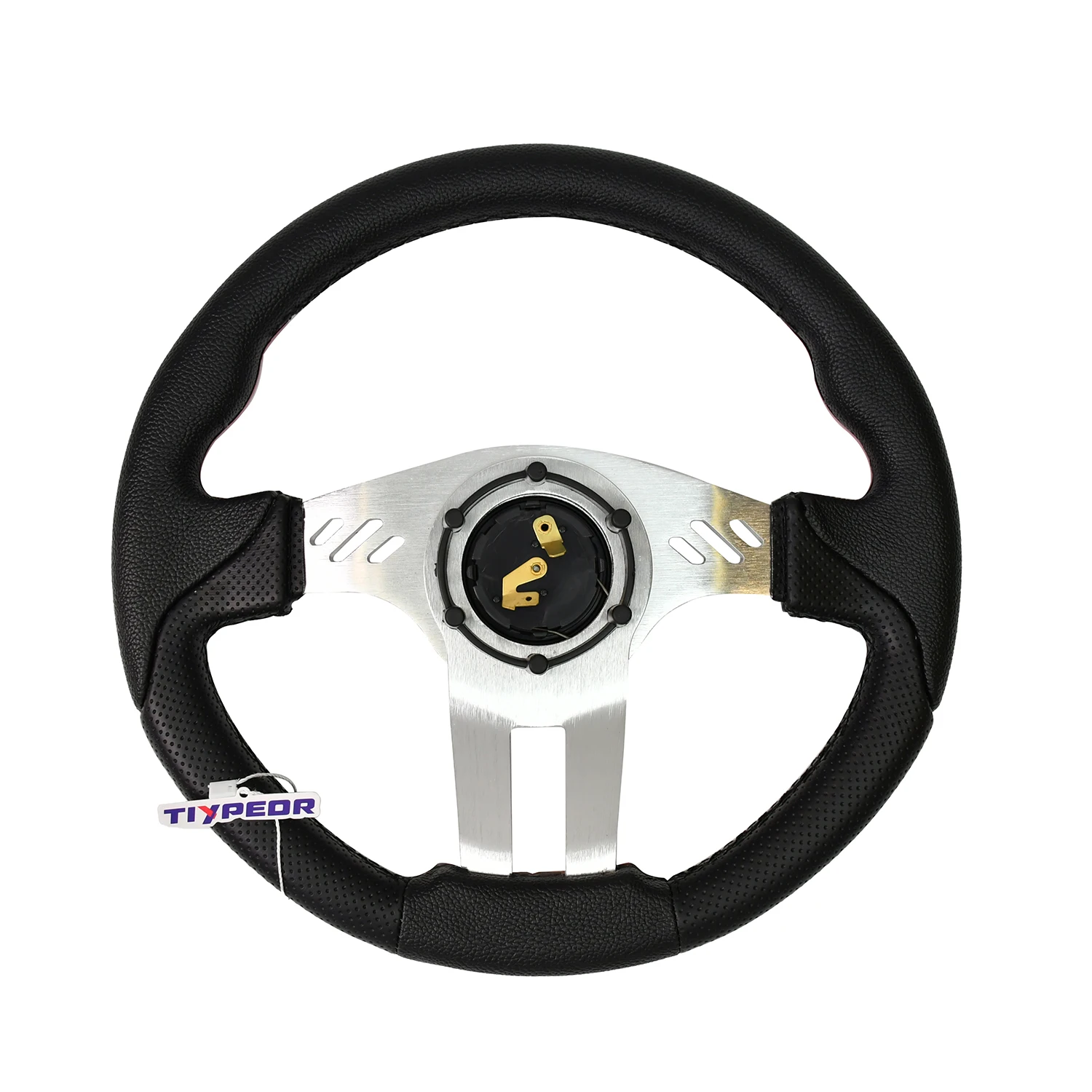 PVCカーボンパターンステアリングホイール,シングルブラックホイール