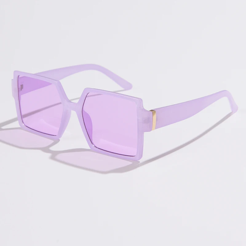 Schutzbrille 1/2 Stück Vintage Großer Rahmen Quadratische Sonnenbrille Damen Übergroße Sonnenbrille Mode Bunte Farbverlaufsbrille – Detail 7