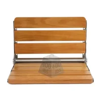 Wall Mounted Folding Shower Seat 400lbs Load-Bearing Rust-Proof Solid Wood Stainless Steel Bathroom Chair Foldable Sauna Bench 1