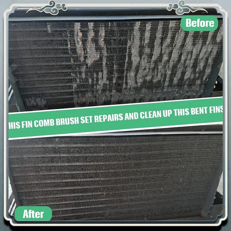5 PCS Air Conditioner Fin Cleaner Set As Shown Plastic+Metal FCR6 Fin Comb Condenser,Air Outlet Cleaner Evaporator Radiator