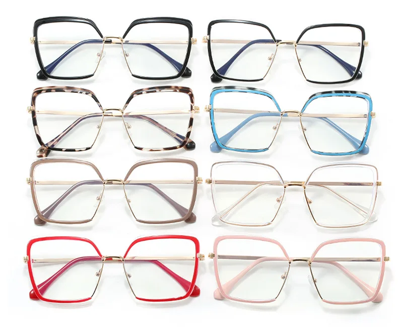 Mode Anti Blau Licht Rezept Lesebrille frauen Metall Rahmen Retro Minus Dioptrien Brillen -1,00 -2,00 -3,00 – Detail 3