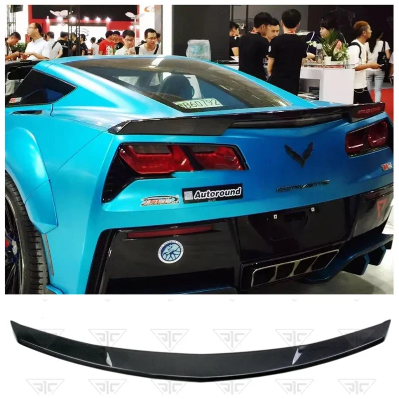 

Fits For Chevrolet Corvette C7 Z06 Z07 2014 2015 2016 2017 High Quality Carbon Fiber Rear Trunk Lip Spoiler Splitter Wing