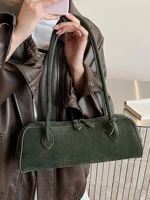 Large Capaci Suede oulder Bag for Women 2025 New Autumn Winter Frosted Retro Underarm Commuter Pillow Bag Casual Simple S...
