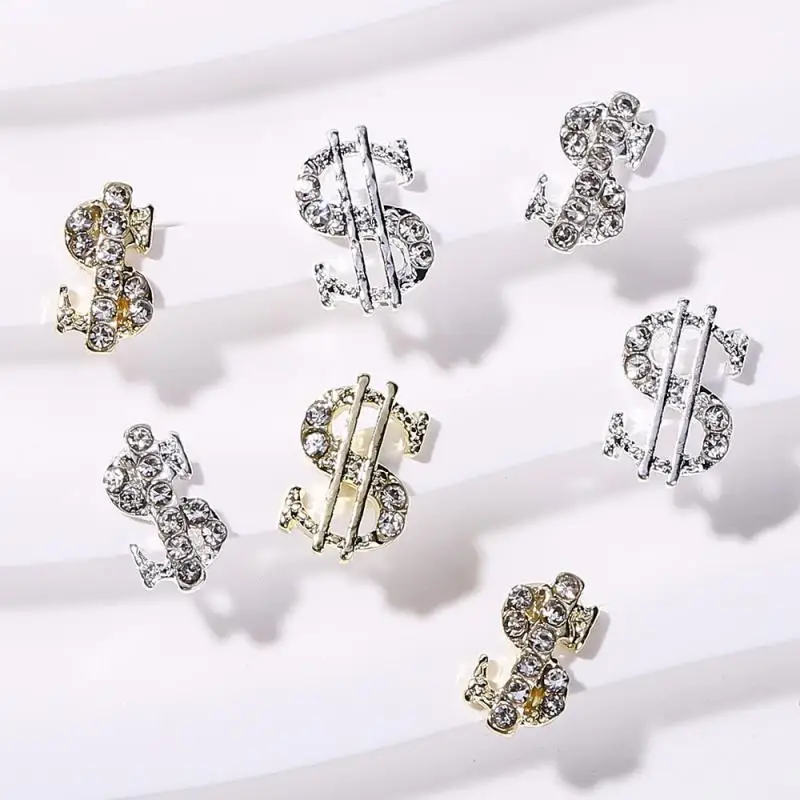 

Украшение для ногтей Элегантные Роскошные Очаровательные удивительные уникальные роскошные аксессуары для маникюра и украшение для ногтей со знаком доллара