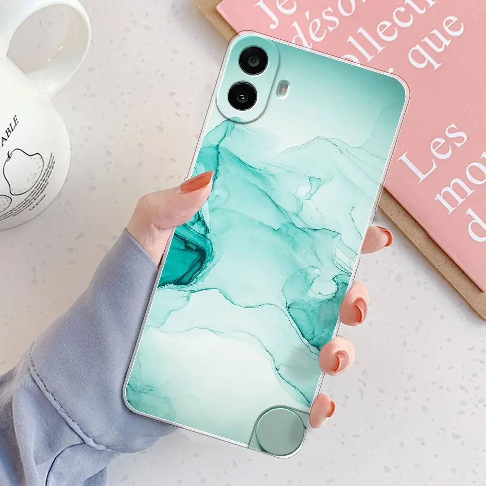 Clear Shockproof Silicone TPU Phone Case - Fashionable Soft Back Cover
