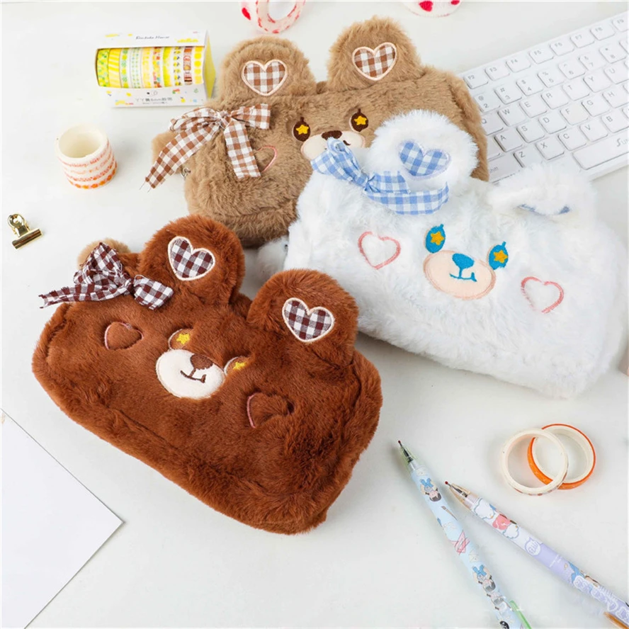 Kawaii Bear Plush Pencil Case - Kawaii Fashion Shop  Cute Asian Japanese  Harajuku Cute Kawaii Fashion Clothing