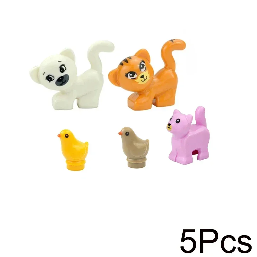thumbnail image 1 of Bloques de construcción de animales MOC, escena de partículas pequeñas, tigre, oveja, pato, caballo, ballenas, modelo educativo, zoológico, regalo ensamblado, ladrillos de juguete DIY, 1 of 5