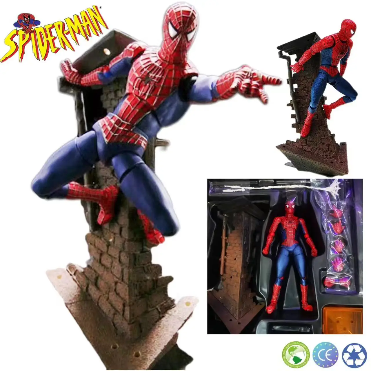 

KAIYODO 039 Spider-Man SCI-FI Revoltech AMAZING YAMAGUCHI 16cm SpiderMan Peter Parker Anime Action Collection Figures Model To