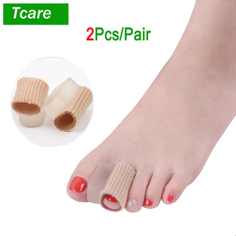2Pcs/Pair Hallux Valgus Hammertoe Straightener Toe Separators Bunion Corrector and Relief with Toe Spacers Gel Tube Sleeve