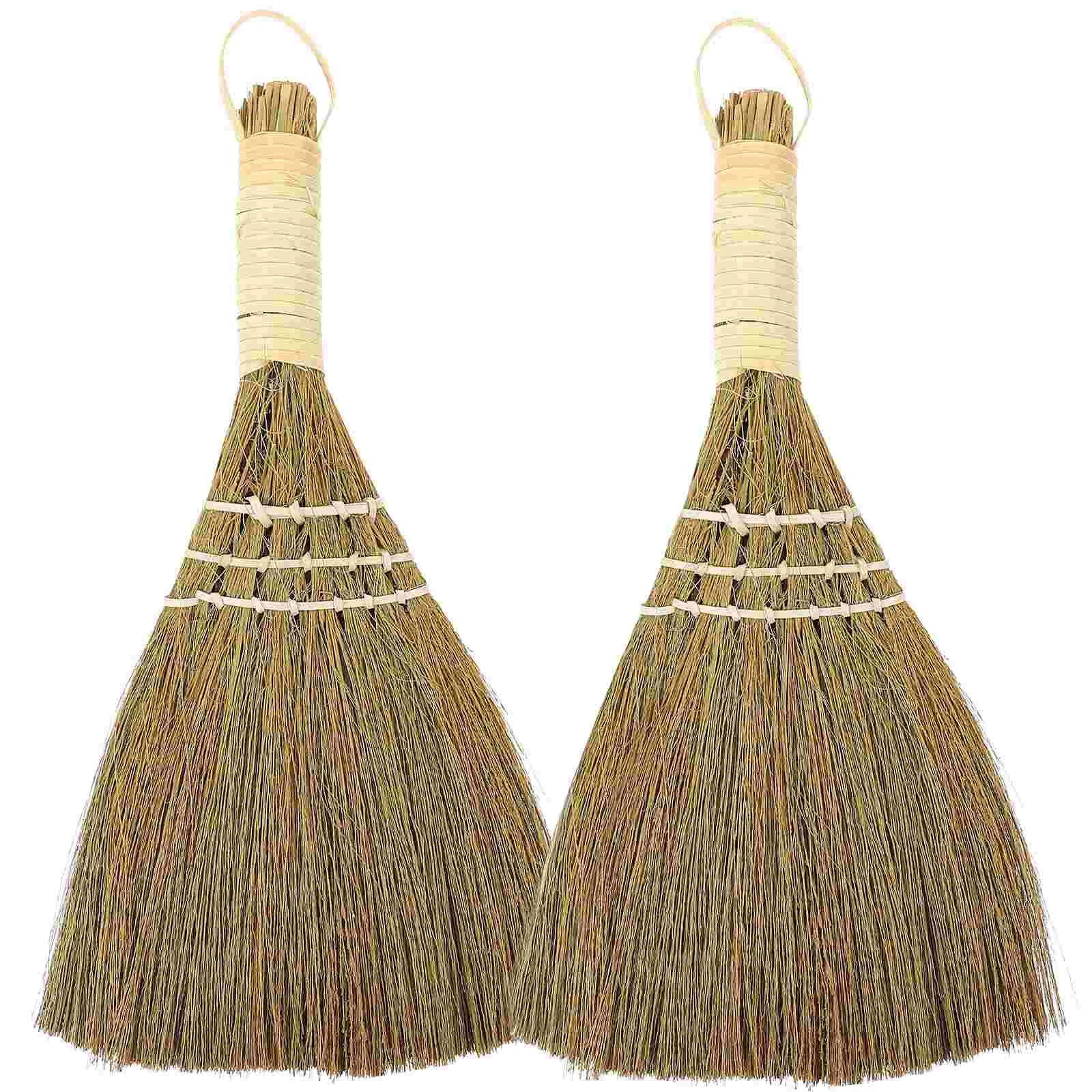 

Portable Desk Small Natural Whisk Broom Sweeping Hand Broomstick Soft Cleaning Dustpan L Broom